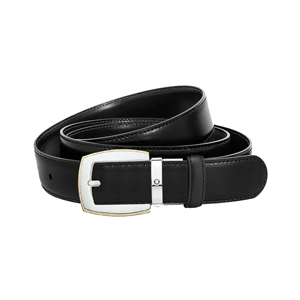 Thắt Lưng Nam Montblanc Belt Leather 111081 Hai Mặt Màu Đen Nâu Bản 3cm Size 105