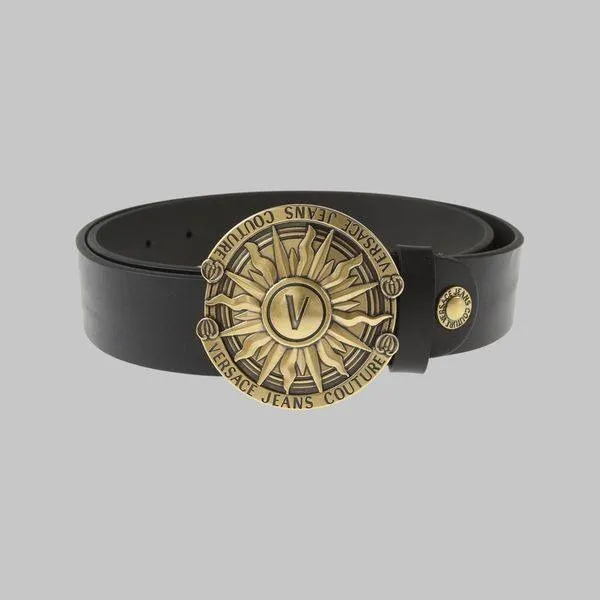 Thắt Lưng Nam Versace Jeans Couture Black Belt With Engraved Logo 72YA6F09 Màu Đen Size 90 - Thắt lưng - Vua Hàng Hiệu