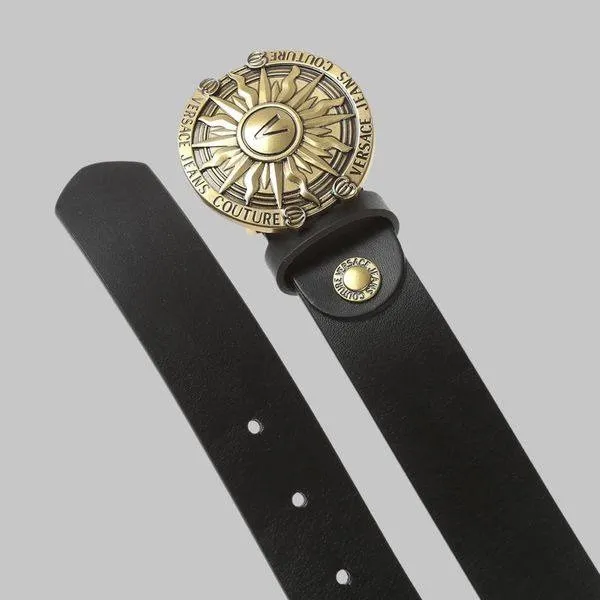 Thắt Lưng Nam Versace Jeans Couture Black Belt With Engraved Logo 72YA6F09 Màu Đen Size 90 - Thắt lưng - Vua Hàng Hiệu