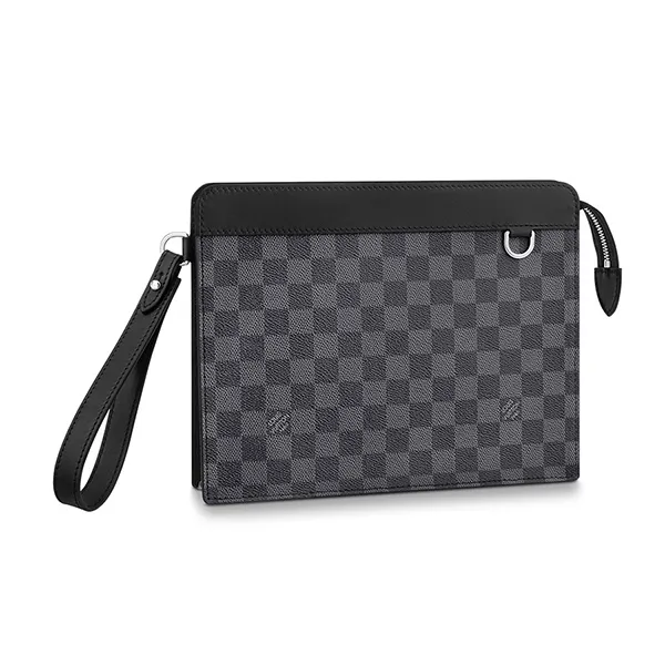 Túi Cầm Tay Nam Louis Vuitton LV Standing Pouch N64612 Màu Xám - Túi xách - Vua Hàng Hiệu