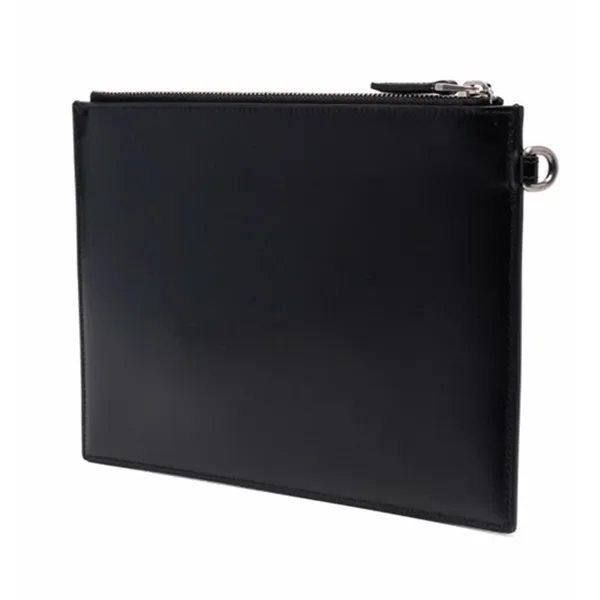 Túi Cầm Tay Nam Gucci Clutch GG Zipped Leather Cardholder Màu Đen