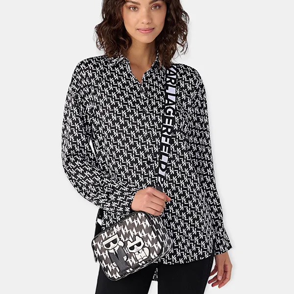 Túi Đeo Chéo Karl Lagerfeld Maybelle Karl Duo Camera Crossbody LH1EJ9BJ Màu Đen
