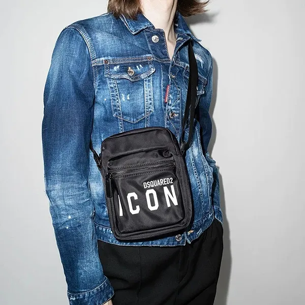 Túi Đeo Chéo Nam Dsquared2 Icon CBM0023 11703199 M436 Màu Đen