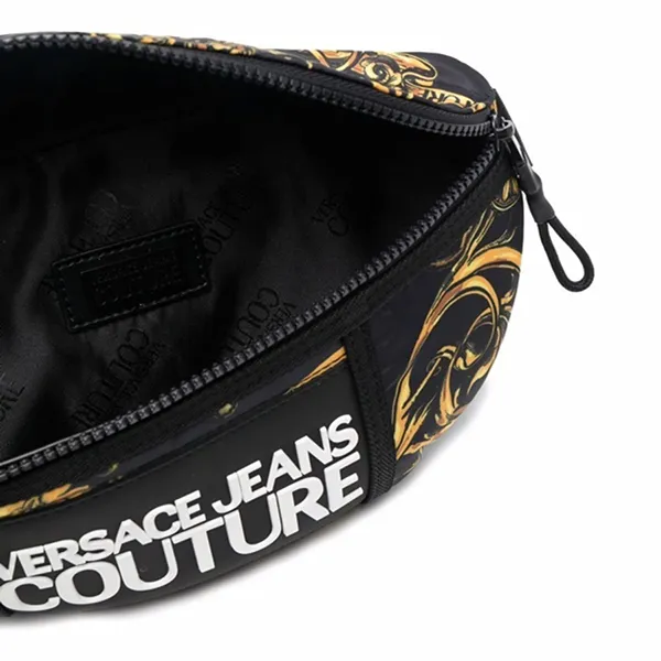 Túi Đeo Chéo Nam Versace Jeans Couture Regalia Baroque Print Belt Bag Màu Đen Vàng - Túi xách - Vua Hàng Hiệu