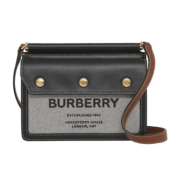 Túi Đeo Chéo Nữ Burberry Bag Title Horseferry Print Mini Crossbody Màu Đen