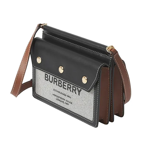 Túi Đeo Chéo Nữ Burberry Bag Title Horseferry Print Mini Crossbody Màu Đen