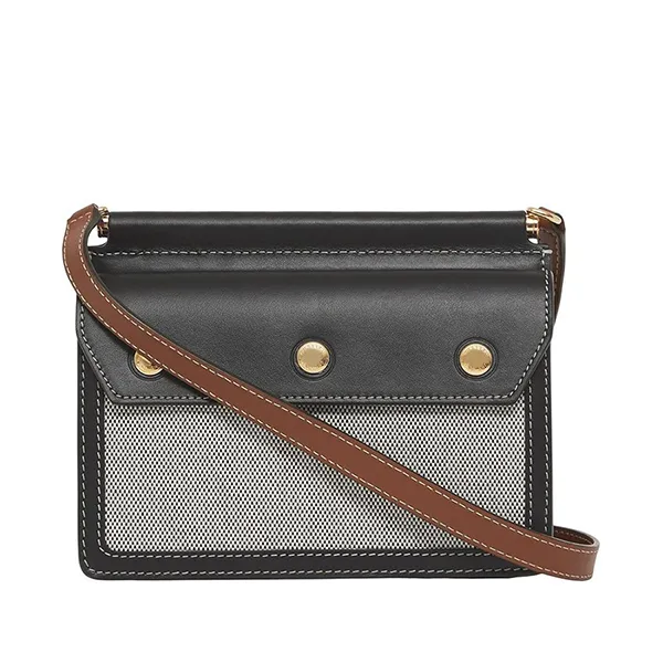 Túi Đeo Chéo Nữ Burberry Bag Title Horseferry Print Mini Crossbody Màu Đen