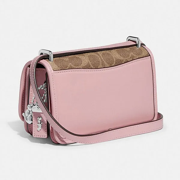 Túi Đeo Chéo Nữ Coach Lunar New Year Bandit Crossbody In Colorblock Signature Canvas With Rabbit Charm CF936 Màu Nâu Hồng - Túi xách - Vua Hàng Hiệu