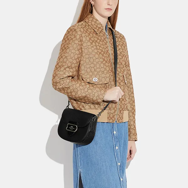 Túi Đeo Chéo Nữ Coach Morgan Saddle Bag Black CG470 Màu Đen