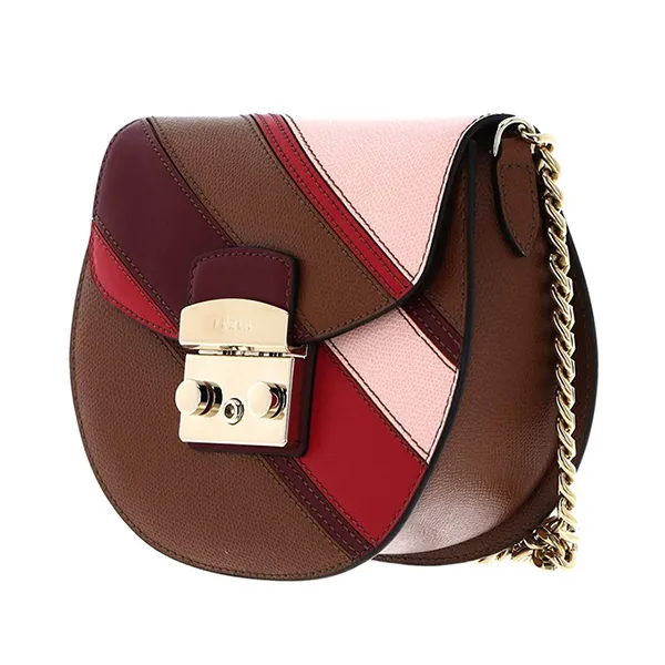 Túi Đeo Chéo Nữ Furla Metropolis Mini Crossbody Round Toni Cognac Phối Màu - Túi xách - Vua Hàng Hiệu