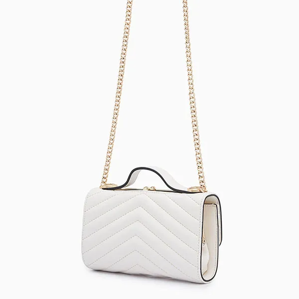 Túi Đeo Chéo Nữ Lyn Freya Wallets On Chain LL23FWF053 White Màu Trắng