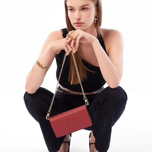 Túi Đeo Chéo Nữ Lyn Infinite Mine S Crossbody Bags LL23MBF125 Red Màu Đỏ