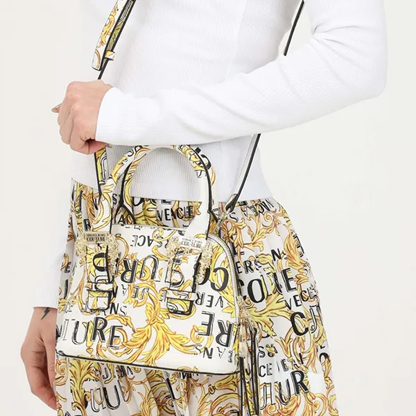 Túi Đeo Chéo Nữ Versace 74VA4BF7ZS597G03 Màu Trắng Vàng