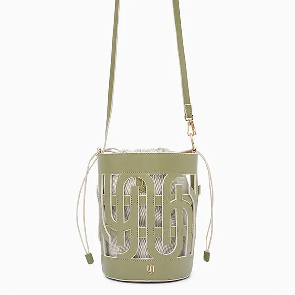 Túi Đeo Vai Chéo Nữ Lyn Infinite Maxi Bucket Bags LL23MBF266 Green Màu Xanh Lá