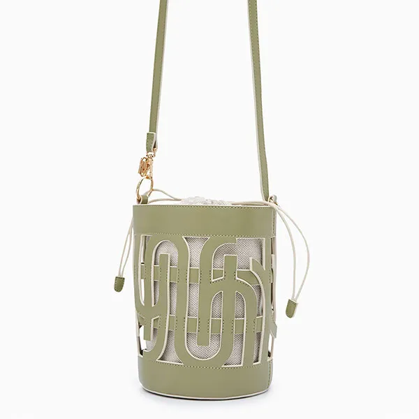 Túi Đeo Vai Chéo Nữ Lyn Infinite Maxi Bucket Bags LL23MBF266 Green Màu Xanh Lá