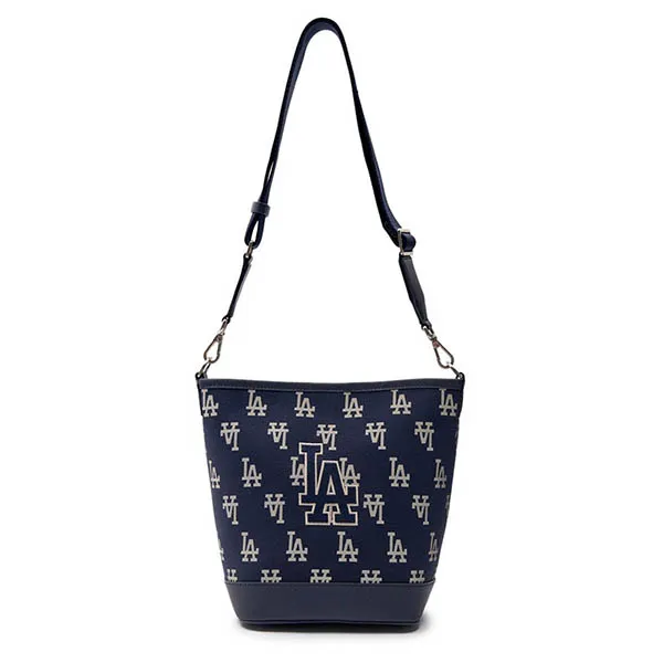Túi Đeo Vai MLB Korea Big Classic Monogram Jacquard Bucket Bag LA Dodgers D 3ABML023N-07NYD Màu Xanh Navy