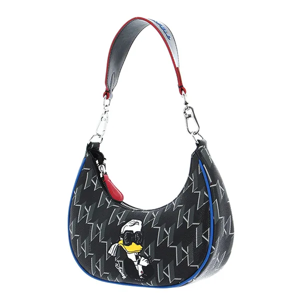 Túi Đeo Vai Nữ Karl Lagerfeld Disney Half-Moon Shoulder Bag Màu Đen - Túi xách - Vua Hàng Hiệu
