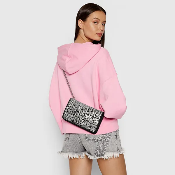Túi Đeo Vai Nữ Love Moschino JC4155PP1DLE100A Màu Đen Trắng - Túi xách - Vua Hàng Hiệu