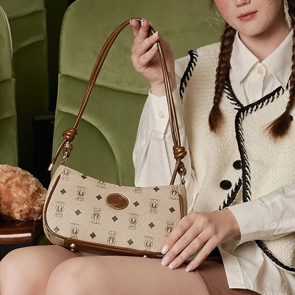 Túi Đeo Vai Nữ TTWN BEAR TN2337 Màu Xám Nâu