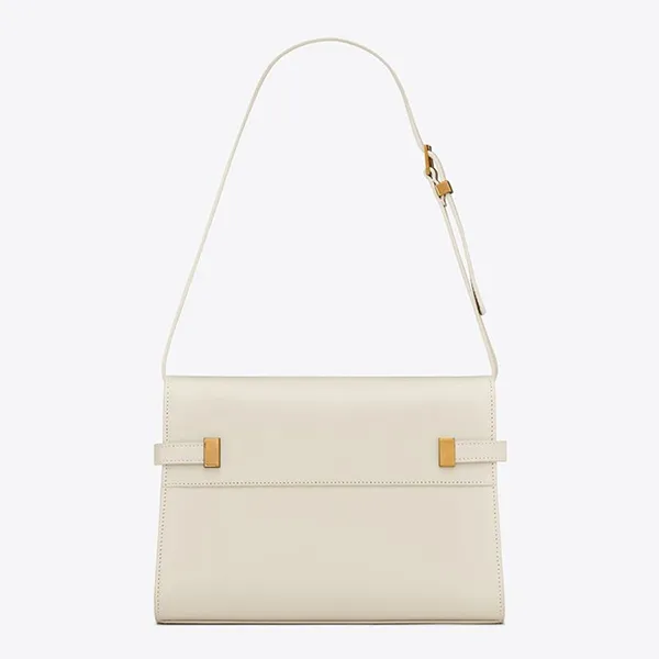 Túi Đeo Vai Nữ Yves Saint Laurent YSL Manhattan Small Shoulder Bag Leather Màu Trắng - Túi xách - Vua Hàng Hiệu