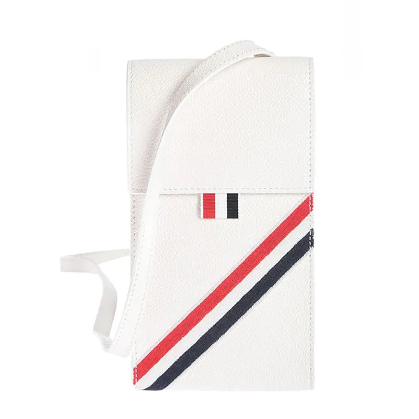 Túi Đựng Điện Thoại Thom Browne Rwb Stripe Phone Holder In Grey Màu Trắng N-QL
