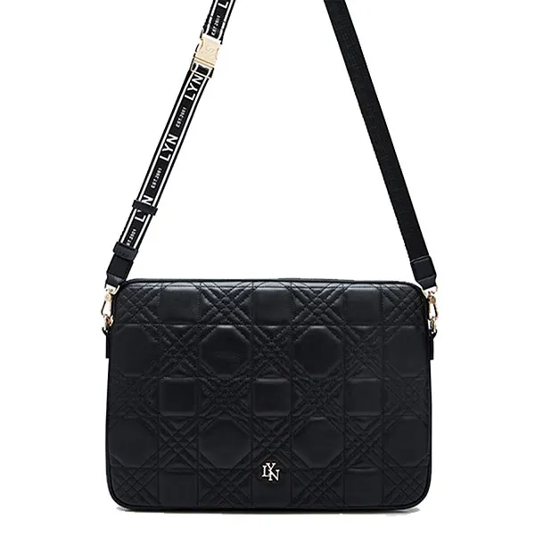 Túi Đựng Laptop Nữ Lyn Chenille Laptop Pocket Handbags Black LL23FBF101 Màu Đen