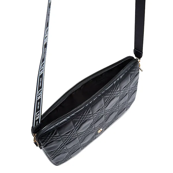 Túi Đựng Laptop Nữ Lyn Chenille Laptop Pocket Handbags Black LL23FBF101 Màu Đen