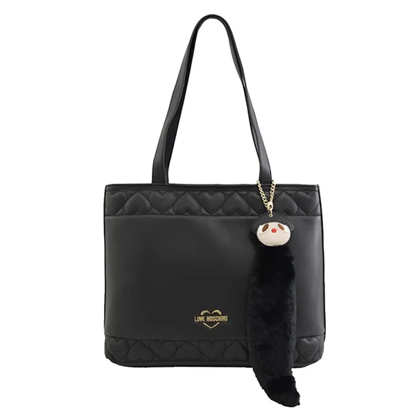 Túi Tote Nữ Love Moschino Quilted Faux Leather Màu Đen