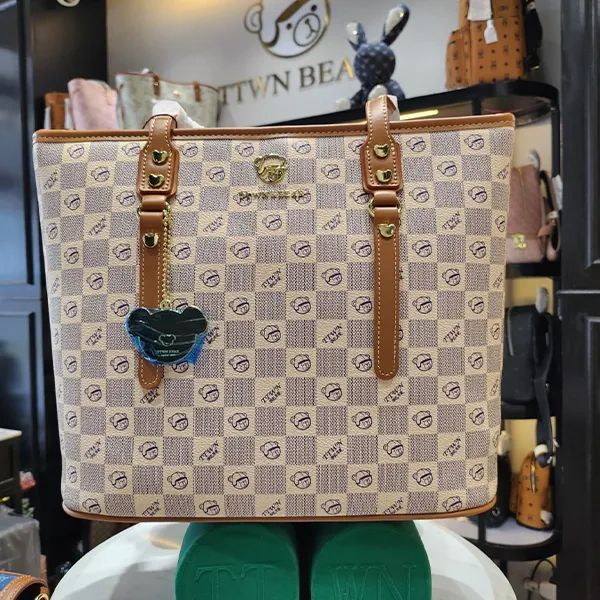 Túi Tote Nữ TTWN BEAR TN1262 Màu Be Nâu