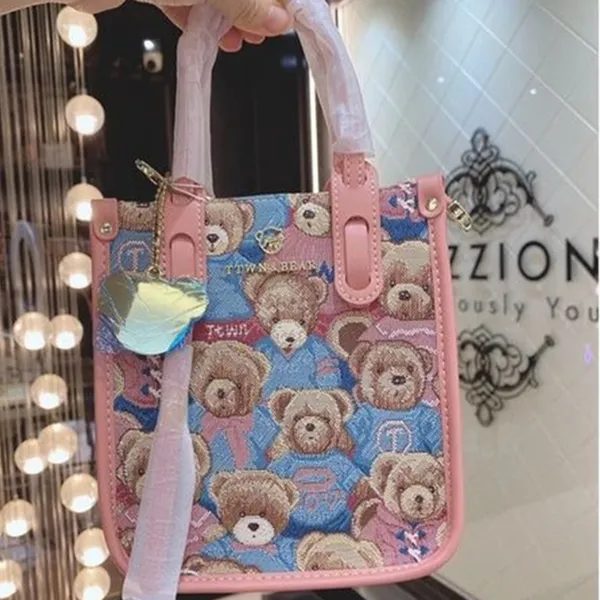 Túi Tote Nữ TTWN BEAR TN2321 Viền Hồng