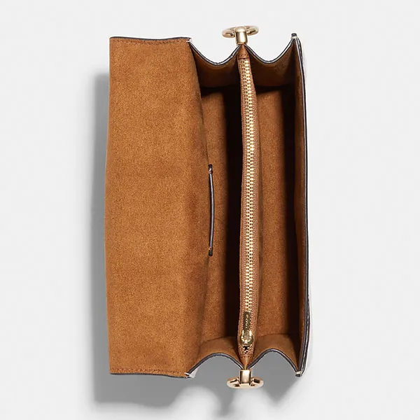 Túi Xách Nữ Coach Small Georgie Top Handle In Signature Canvas 6504 Màu Trắng Be - Túi xách - Vua Hàng Hiệu