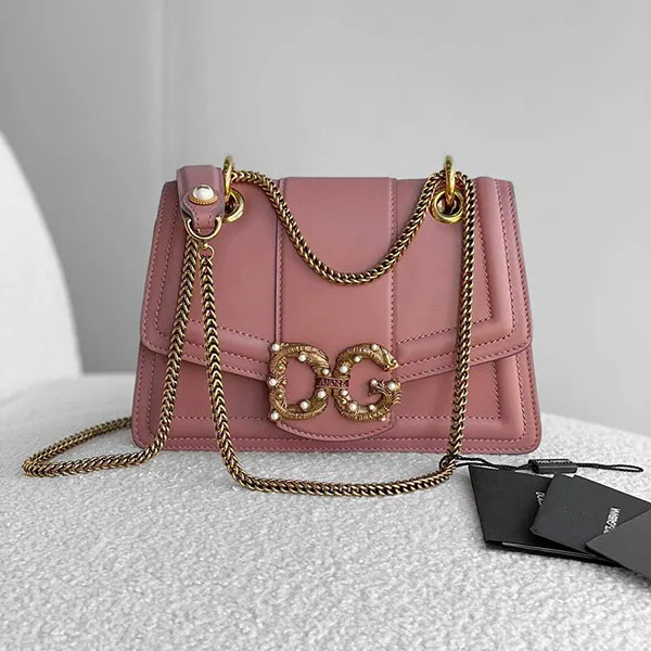 Túi Xách Nữ Dolce & Gabbana D&G Amore Cross Body Bag Pink Màu Hồng Nude