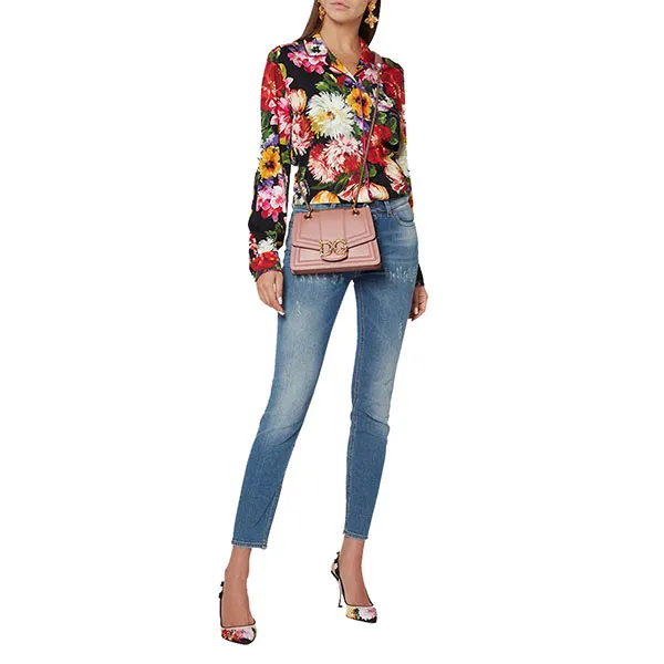 Túi Xách Nữ Dolce & Gabbana D&G Amore Cross Body Bag Pink Màu Hồng Nude