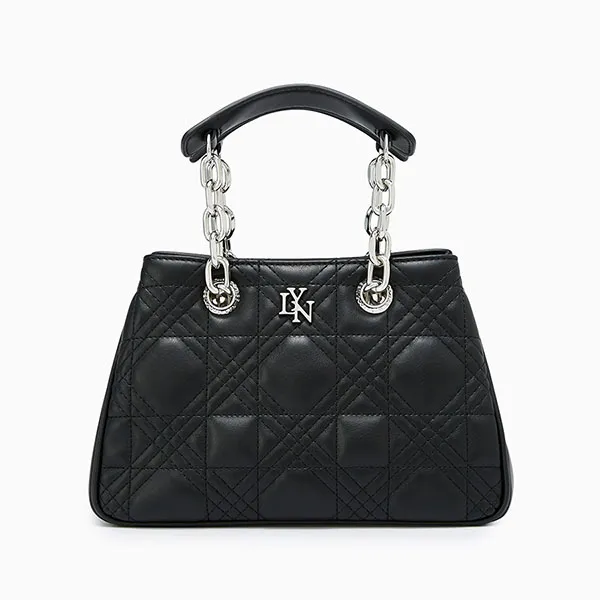 Túi Xách Nữ Lyn Chenille Top Handle Handbags Black LL23FBF103 Màu Đen