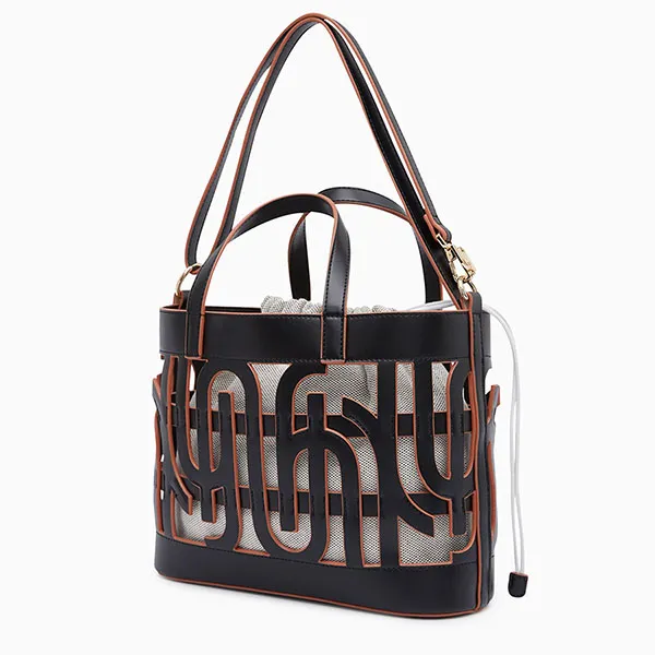 Túi Xách Nữ Lyn Infinite Maxi Top Handle Handbags LL23MBF265 Black Màu Đen - Túi xách - Vua Hàng Hiệu