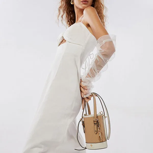 Túi Xách Nữ Lyn Reven Bucket Bags LL23FBF159 Beige Màu Be