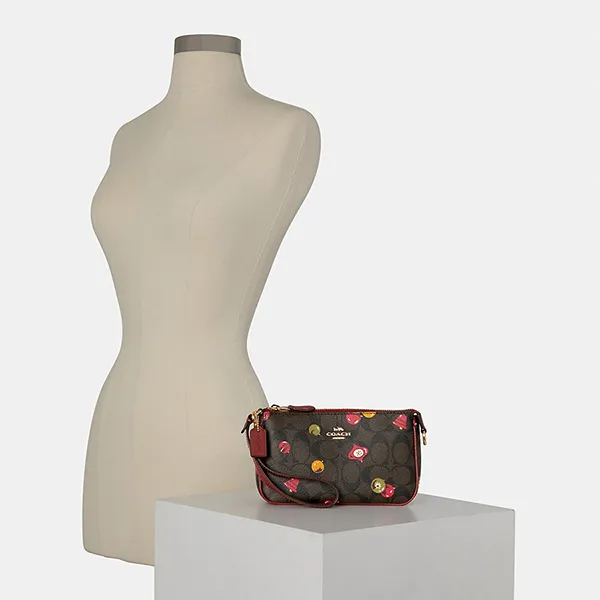 Túi Xách Tay Nữ Coach Nolita 19 In Signature Canvas With Ornament Print C7403 Màu Nâu - Túi xách - Vua Hàng Hiệu