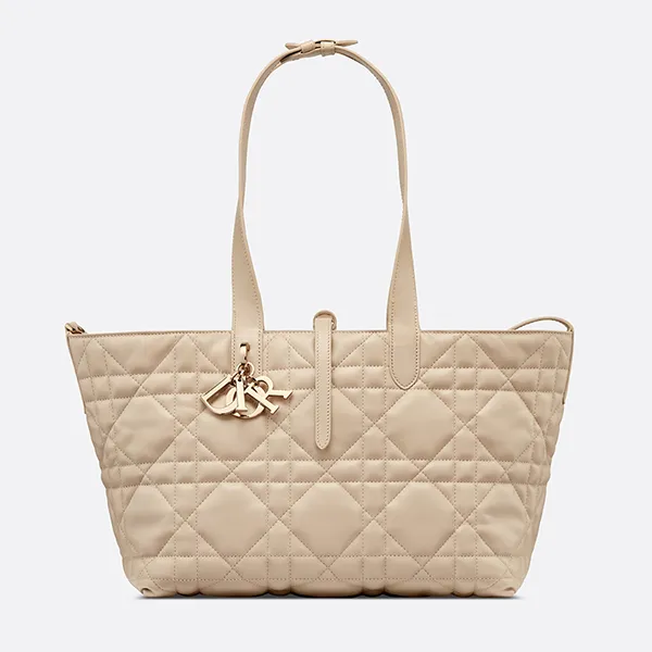 Túi Xách Tay Nữ Dior Medium Toujours Bag Powder Beige Macrocannage Calfskin Màu Be - Túi xách - Vua Hàng Hiệu
