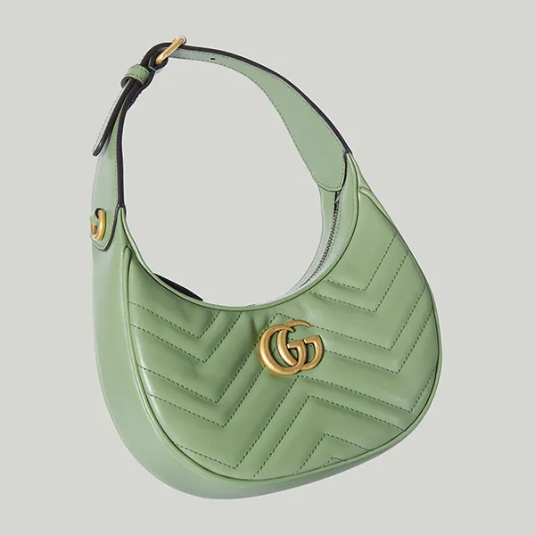Túi Xách Tay Nữ Gucci GG Marmont Matelassé Mini Bag Màu Xanh Green - Túi xách - Vua Hàng Hiệu