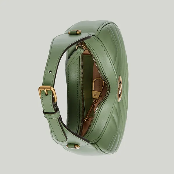 Túi Xách Tay Nữ Gucci GG Marmont Matelassé Mini Bag Màu Xanh Green - Túi xách - Vua Hàng Hiệu