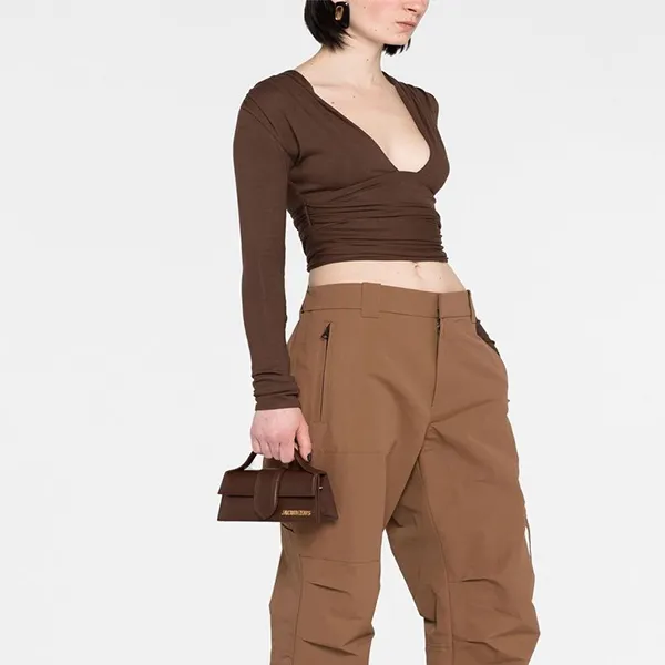 Túi Xách Tay Nữ Jacquemus Le Grand Bambino 213BA006-3100-850 Size 18 Màu Nâu Đậm