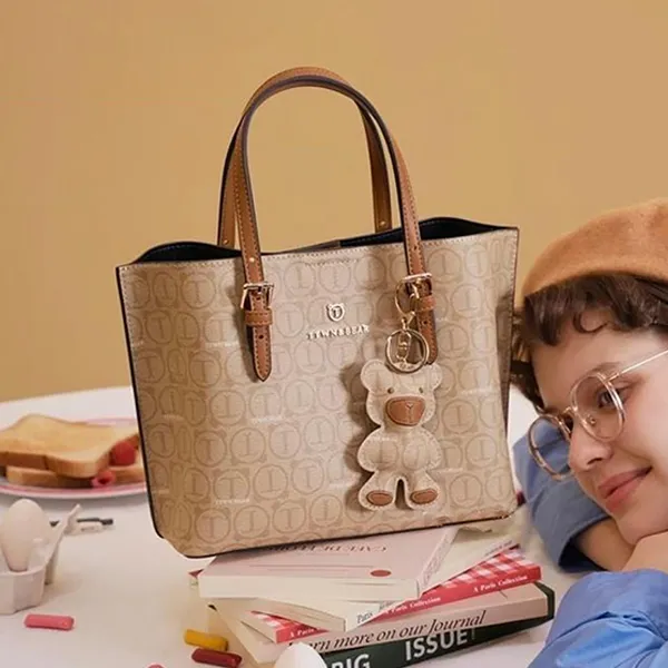 Túi Xách Tay Nữ TTWN BEAR TN2623 TN2847 Màu Nâu Khaki