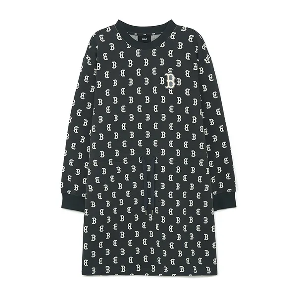 Váy Nữ MLB Overfit Jacquard Monogram Boston Red Sox 3FOPM0134-43CGS Màu Xám