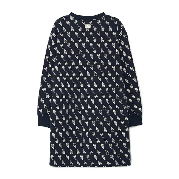 Váy Nữ MLB Overfit Jacquard Monogram LA Dodgers 3FOPM0134-07NYD Màu Xanh Navy
