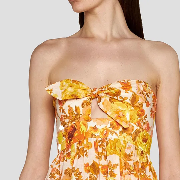 Váy Nữ Zimmermann Orange Floral Printed 8597DSS232 YEFLO Màu Vàng Cam