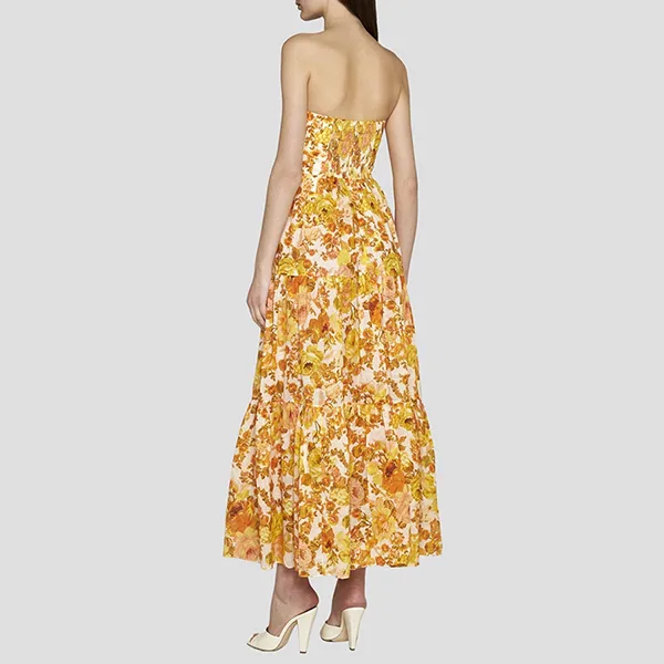Váy Nữ Zimmermann Orange Floral Printed 8597DSS232 YEFLO Màu Vàng Cam