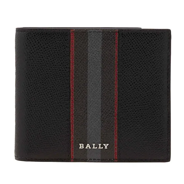 Ví Nam Bally Men's Brasai Leather Wallet In Black 603743 Màu Đen - 1