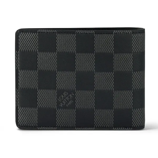 Ví Nam Louis Vuitton LV Multiple Wallet N60186 Màu Xám Đen - 3