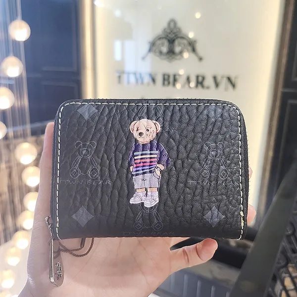 Ví Nữ Đựng Thẻ Mini TTWN BEAR TT2235 TT2403 Màu Đen
