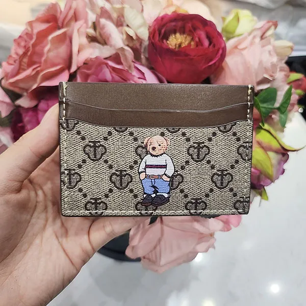 Ví Nữ Đựng Thẻ TTWN BEAR TT2461 Lưới Xám Size S - Túi xách - Vua Hàng Hiệu